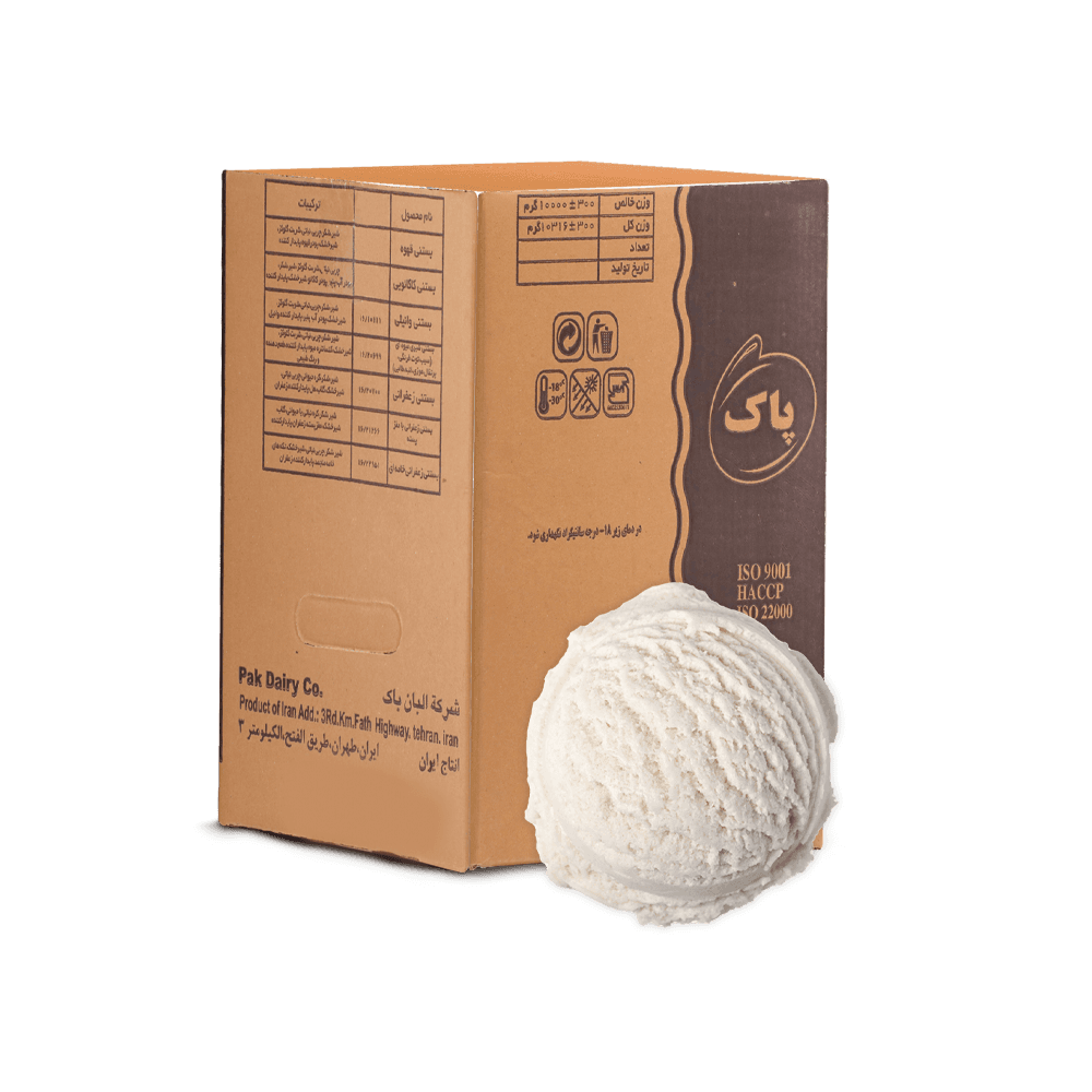 بستنی   کافی شاپ وانیلی  10کیلویی