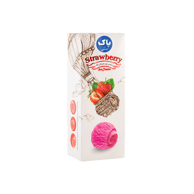 بستنی یک لیتری توت فرنگی 500 گرم