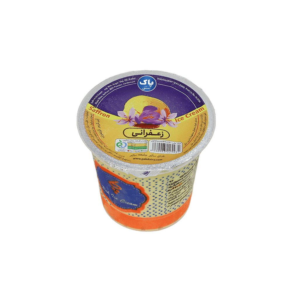 بستنی زعفرانی لیوانی 60 گرم