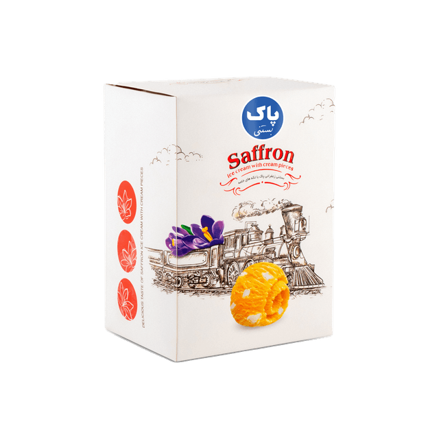 بستنی دو لیتری زعفران خامه ای 1000 گرم