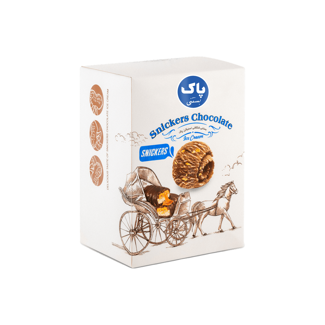بستنی دو لیتری شکلات اسنیکرز 1000 گرم