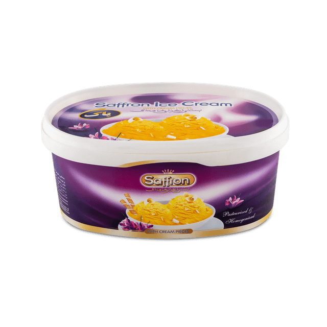 بستنی یک لیتری سگال زعفران خامه ای 550 گرم