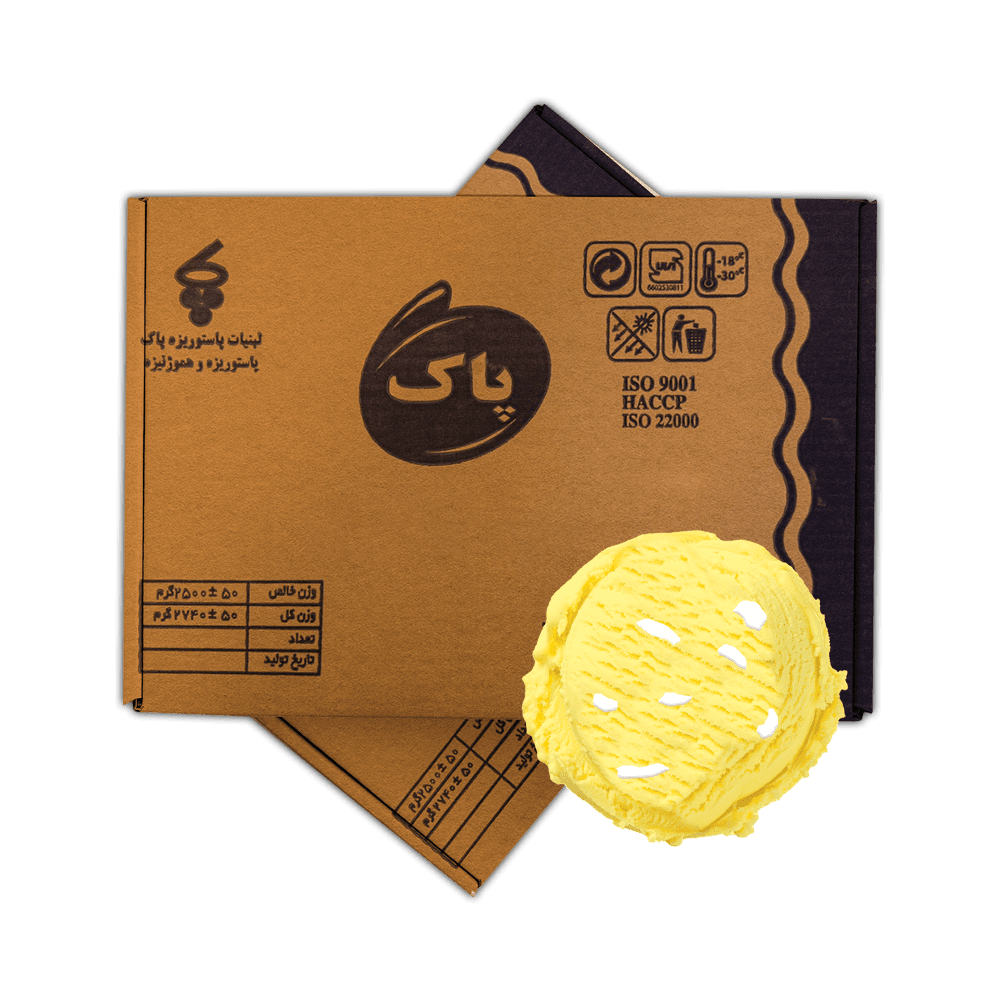 بستنی زعفران خامه تخته ای 1700 گرم