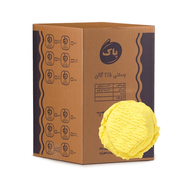 بستنی 2.5 گالن زعفرانی 5200 گرم