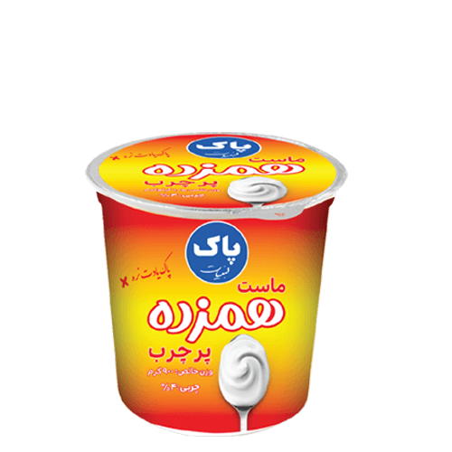 ماست همزده پر چرب لیوانی 900گرم ، پاک