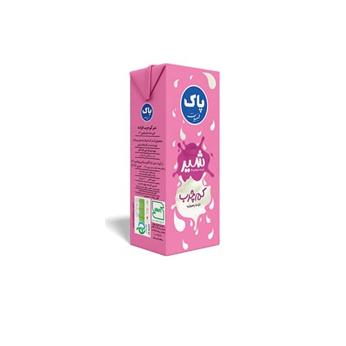 شیر استریل کم چرب ویتامینD چهارگوش 200سی سی ، پاکسار