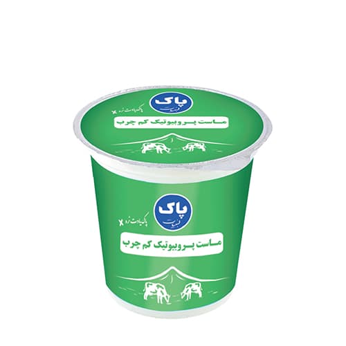 ماست کم چرب پروبیوتیک 750گرم ، پاک